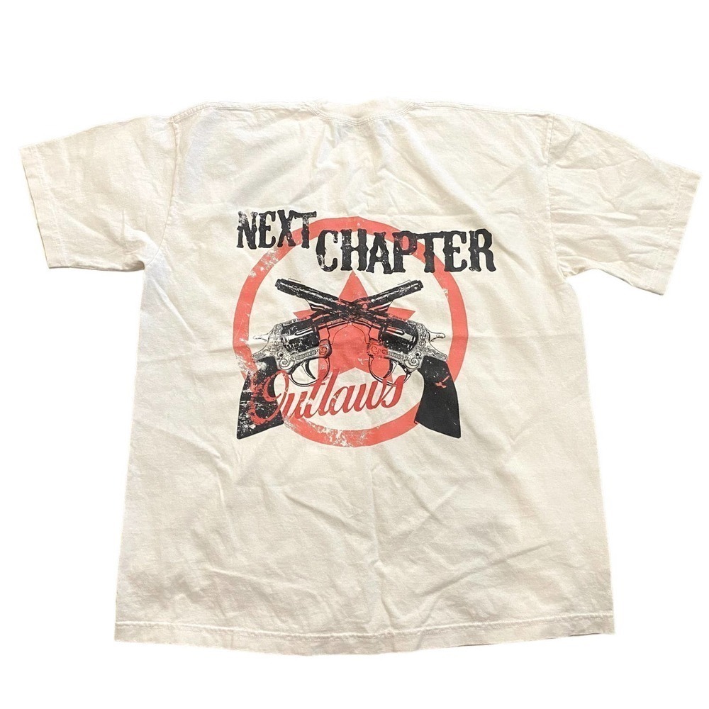 Next Chapter Outlaws Oversized Fit T-Shirt in Cream, Size L​​​​​​